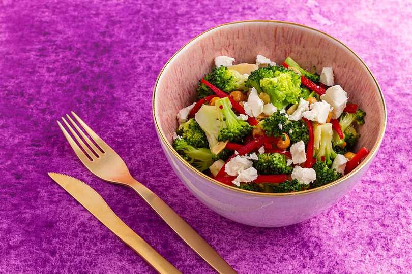    Broccoli Salad With Lemon Chilli Dressing
