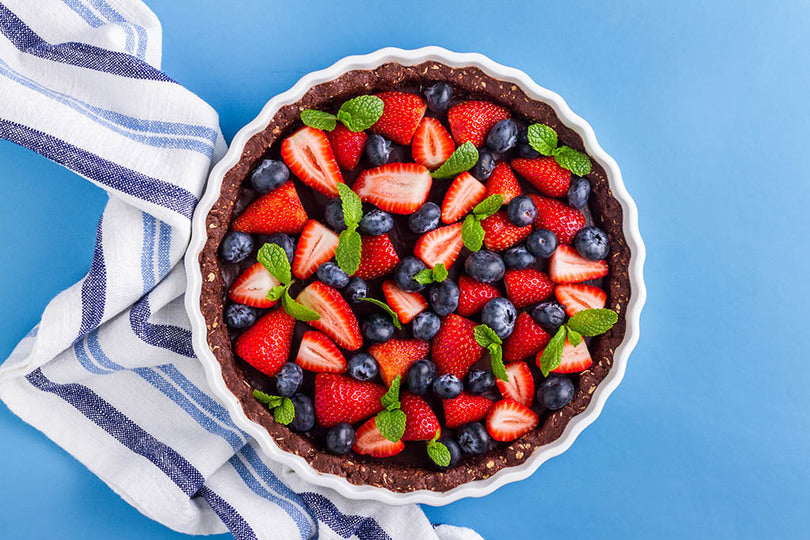    Healthy No-Bake Chocolate and Mixed Berry Tart Recipe