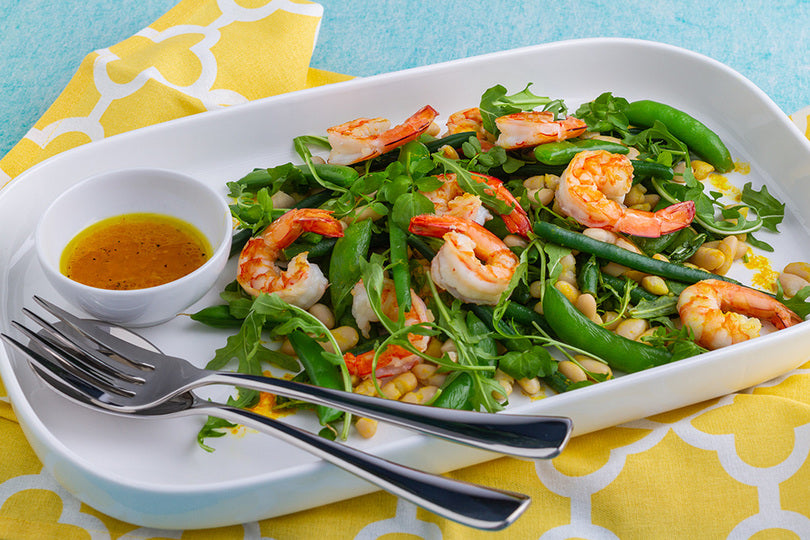    Prawn, Beans And Greens Salad Recipe
